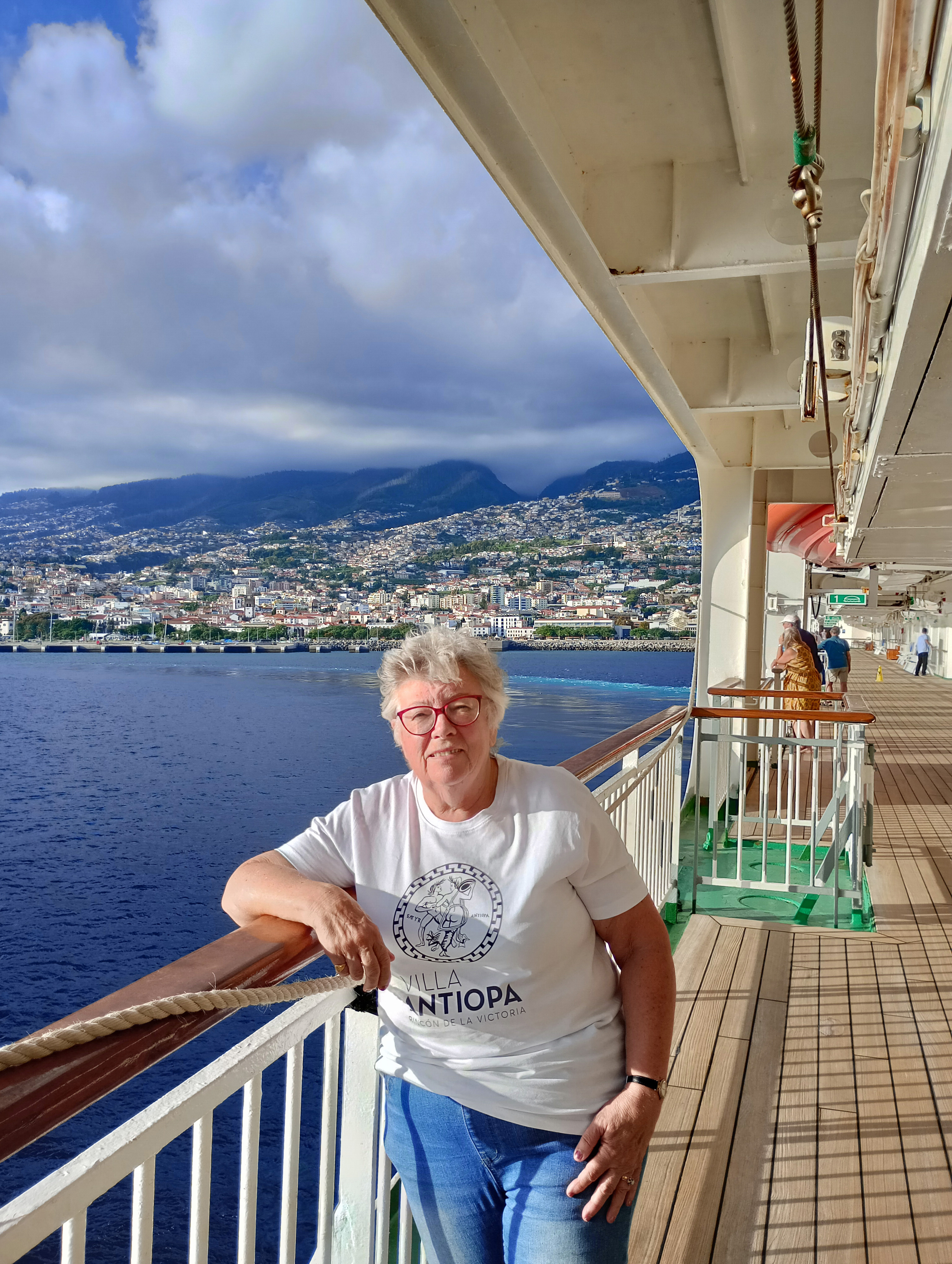 Anne aboard Aurora at Madeira 2023